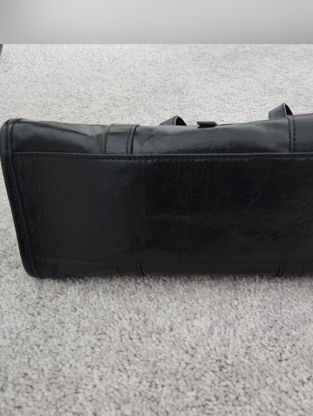 HOBO Black Shoulder Tote with Gold Ring Detail - Picture 9 of 9